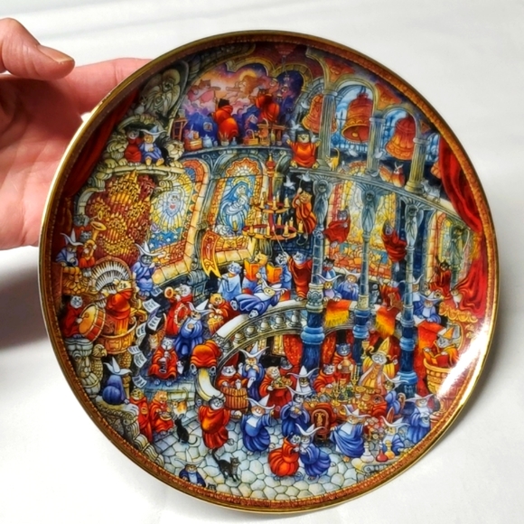 Holy Cats Franklin Mint 8" Porcelain Plate Decor Heirloom Recommendation Limited - Picture 1 of 16